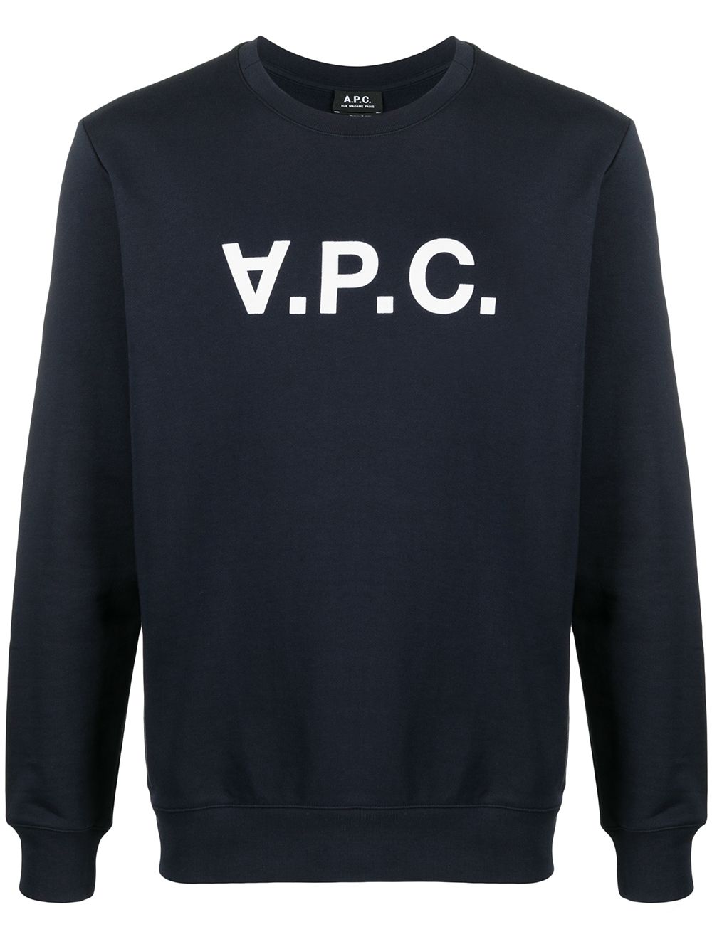 A.P.C. logo印花卫衣 - 蓝色