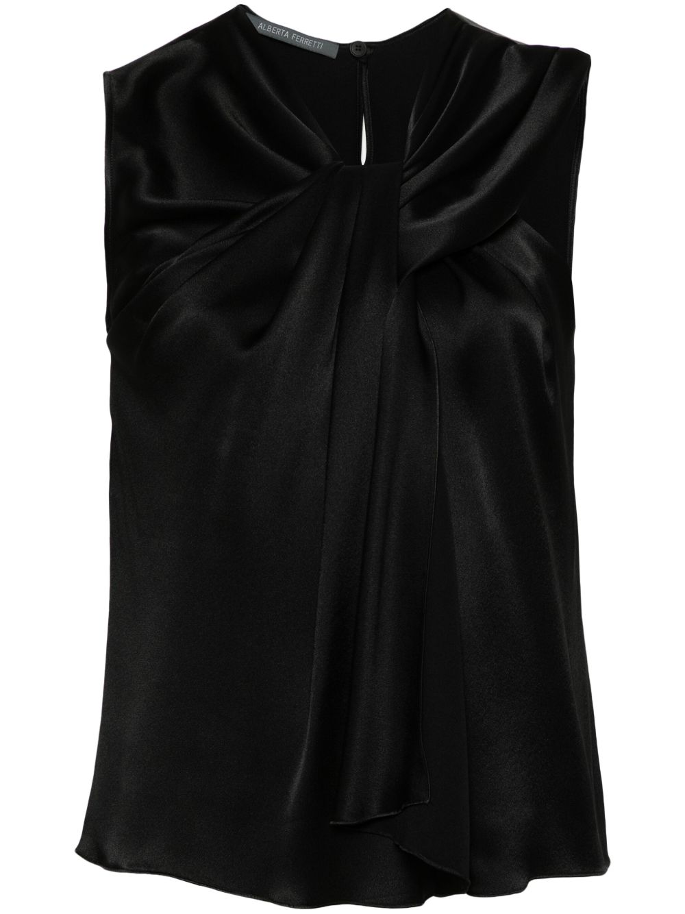 Alberta Ferretti 褶饰罩衫 - 黑色