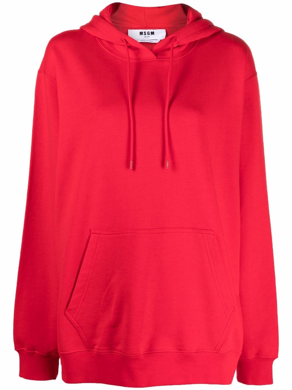 MSGM logo印花连帽衫 - 红色