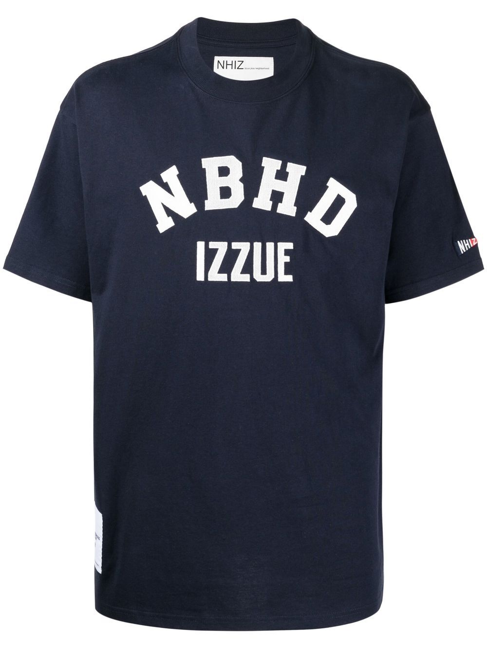 izzue logo刺绣短袖T恤 - 蓝色