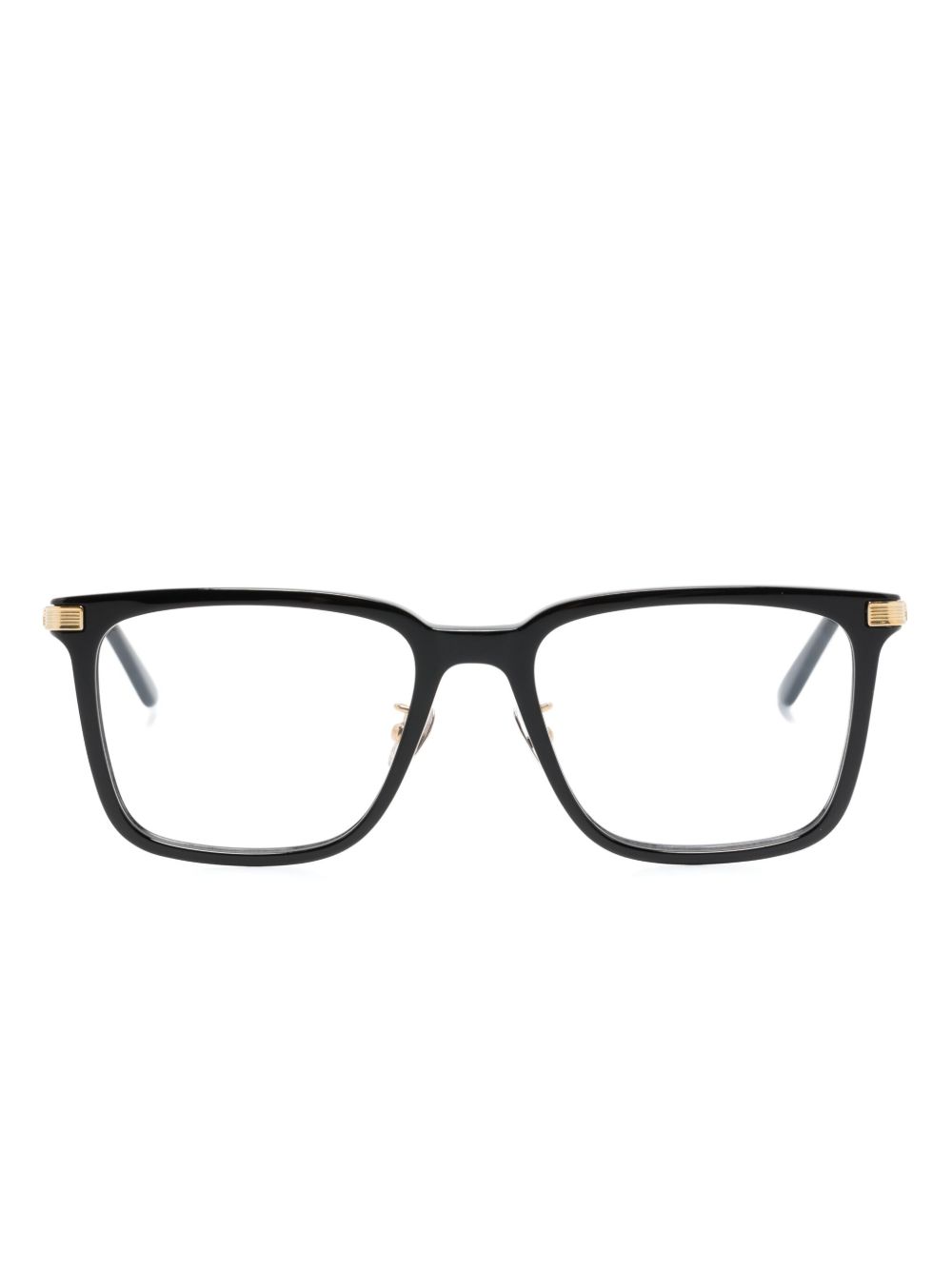 Cartier Eyewear logo雕刻方框眼镜 - 黑色