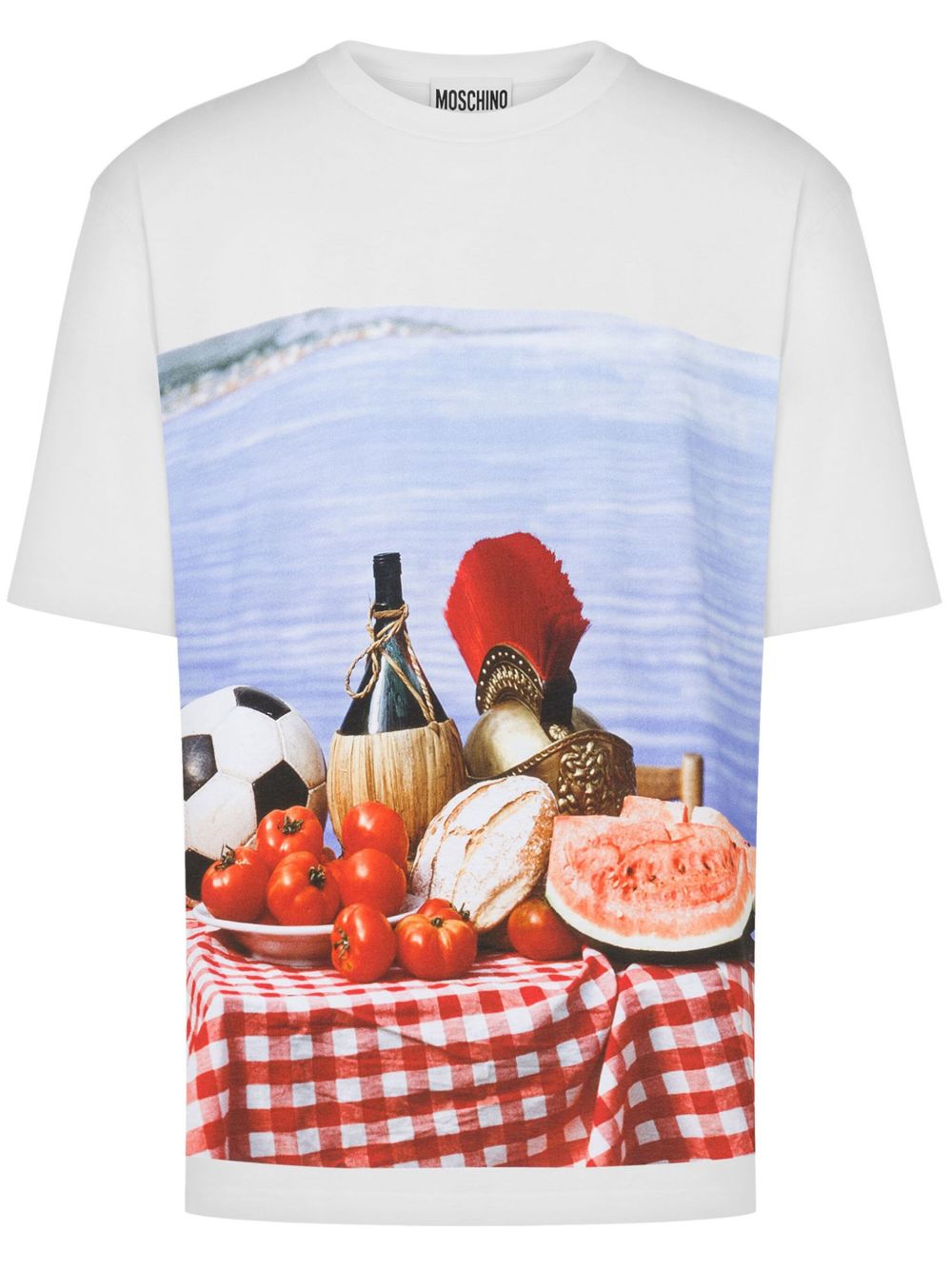 Moschino 照片印花T恤 - 白色