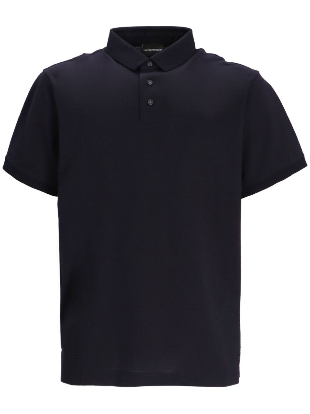 Emporio Armani 正面拉链polo衫 - 蓝色