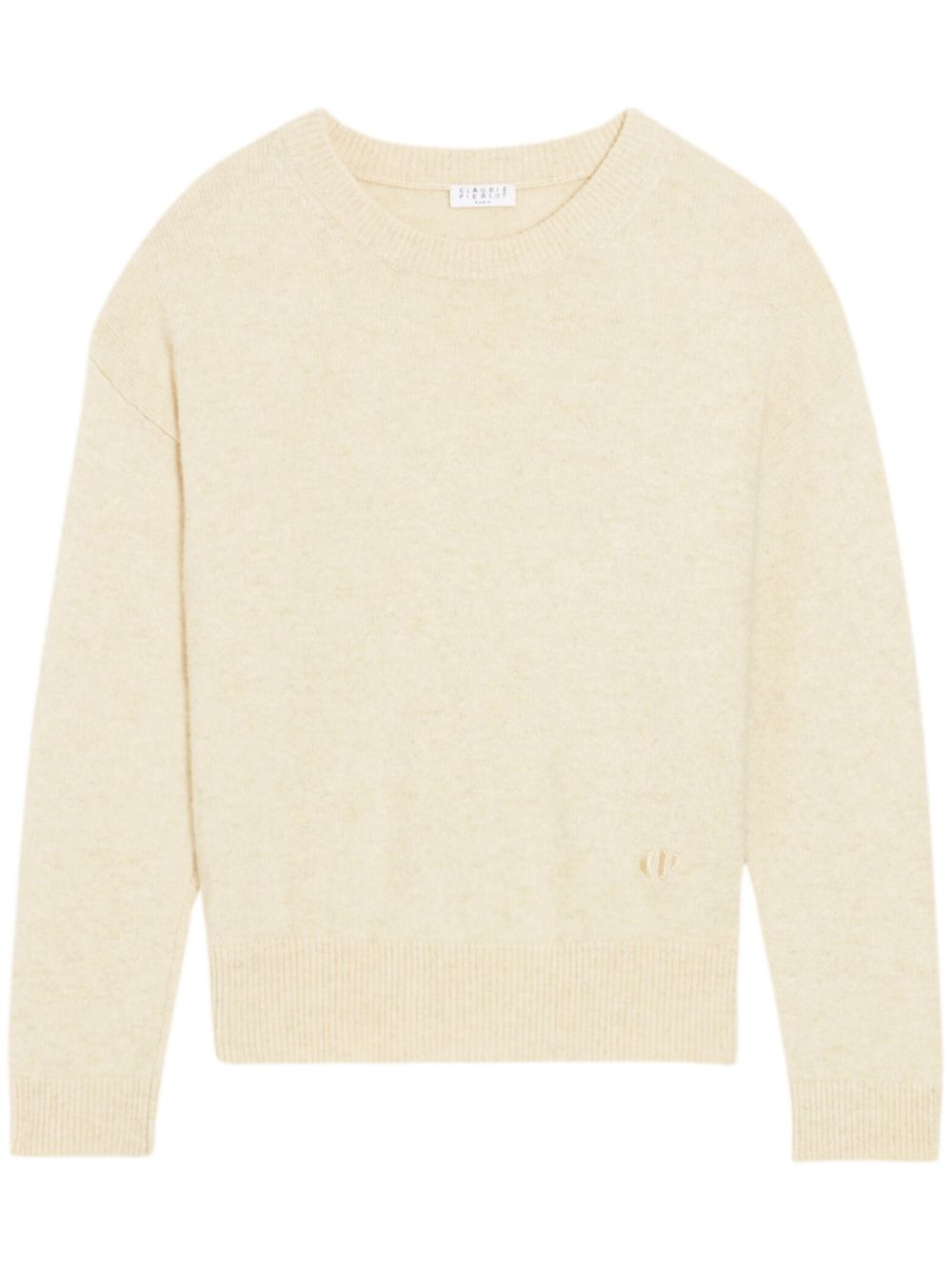 Claudie Pierlot logo刺绣羊绒毛衣 - 中性色