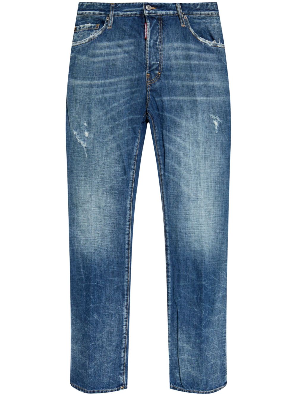 DSQUARED2 褪色效果牛仔裤 - 蓝色