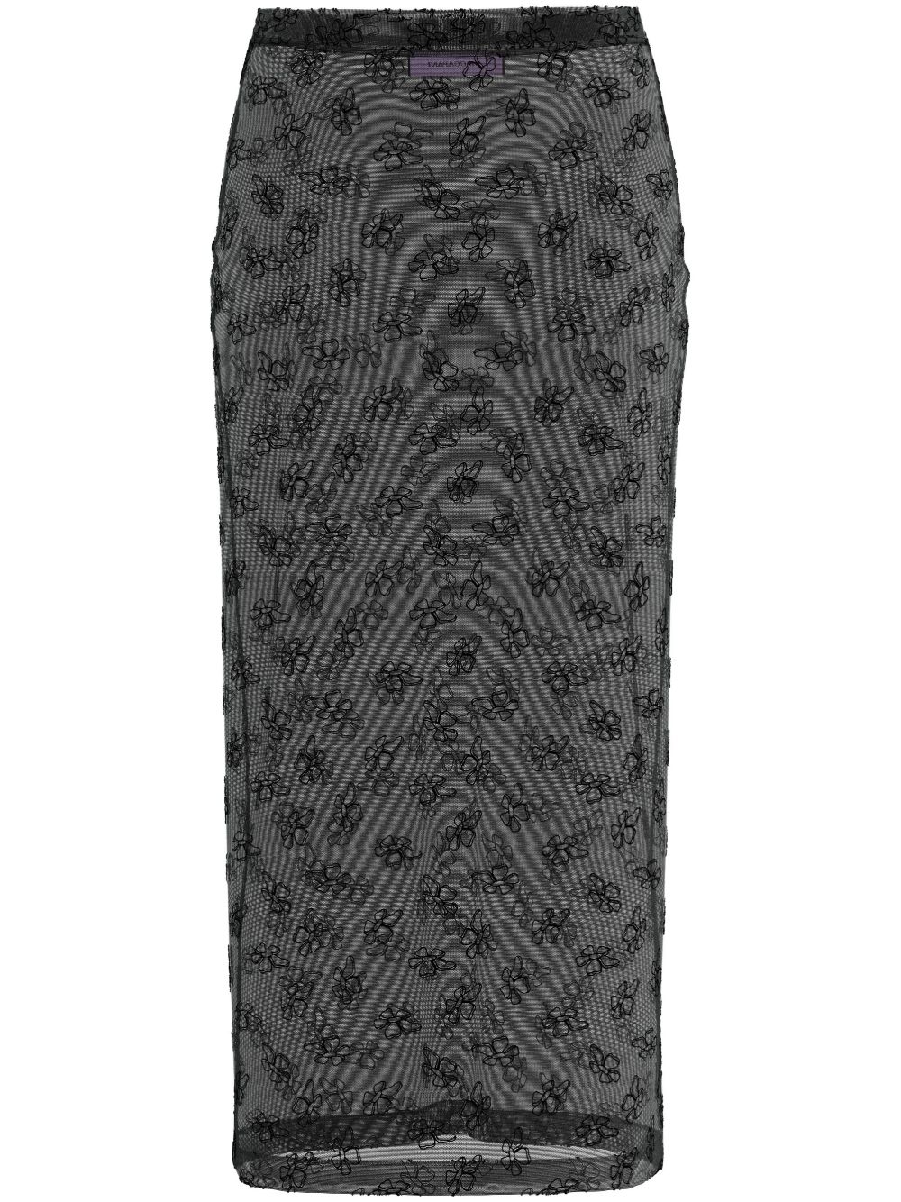 Margherita MACCAPANI The Oversheet 半透明半身裙 - 黑色