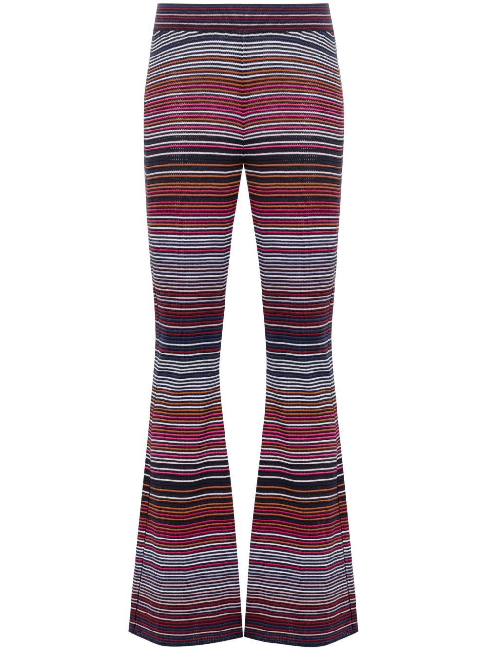 Missoni 条纹喇叭裤 - 蓝色