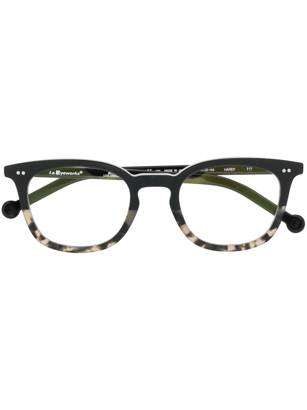 L.A. EYEWORKS Hardy 圆形镜框眼镜 - 黑色