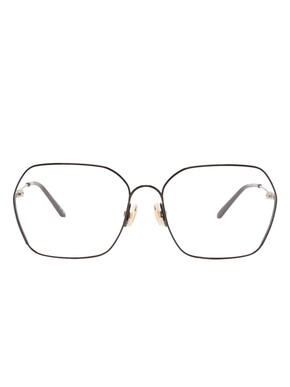 Chloé Eyewear 金属超大框太阳眼镜 - 紫色