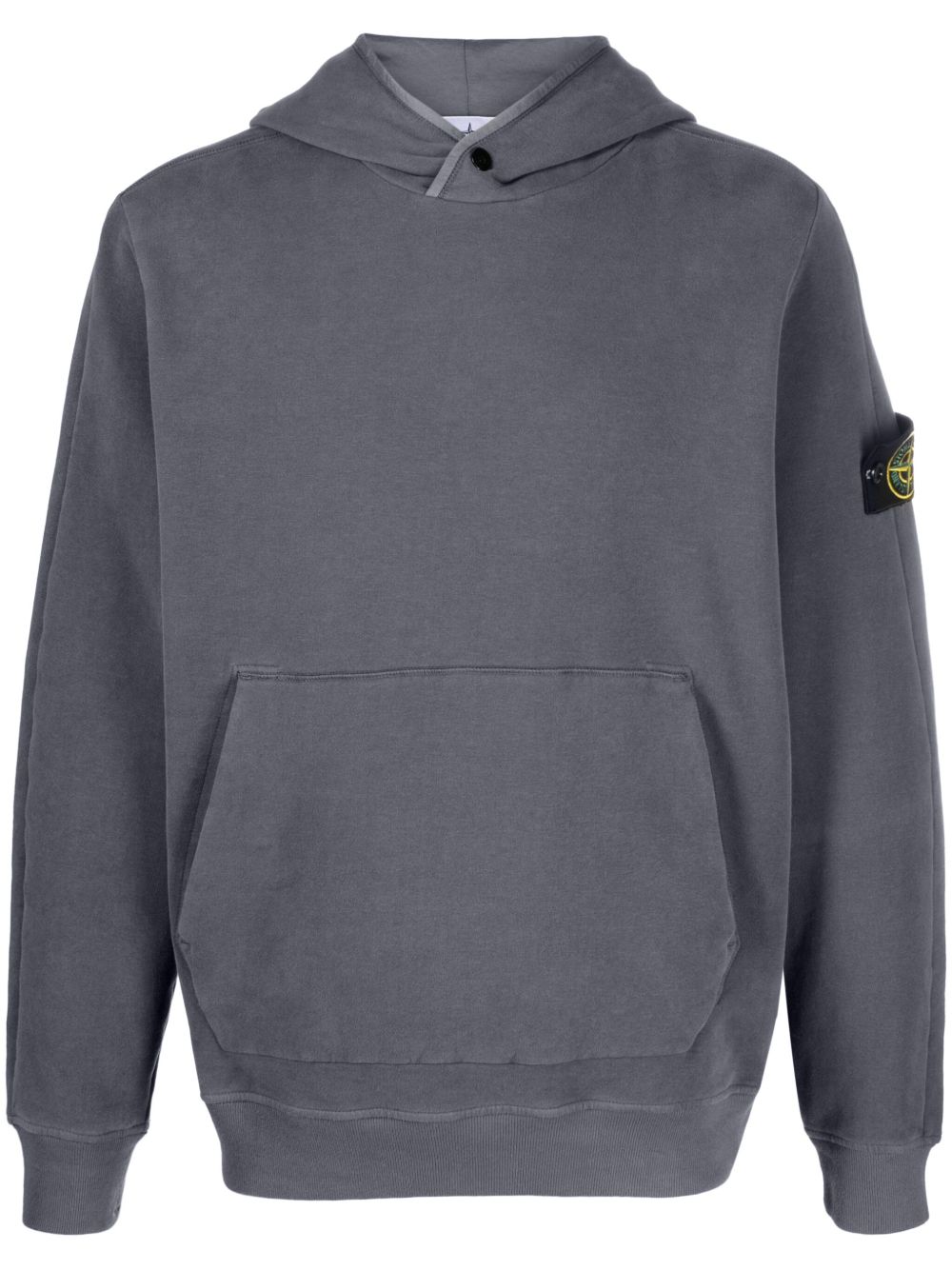 Stone Island 罗盘标贴棉连帽衫 - 灰色