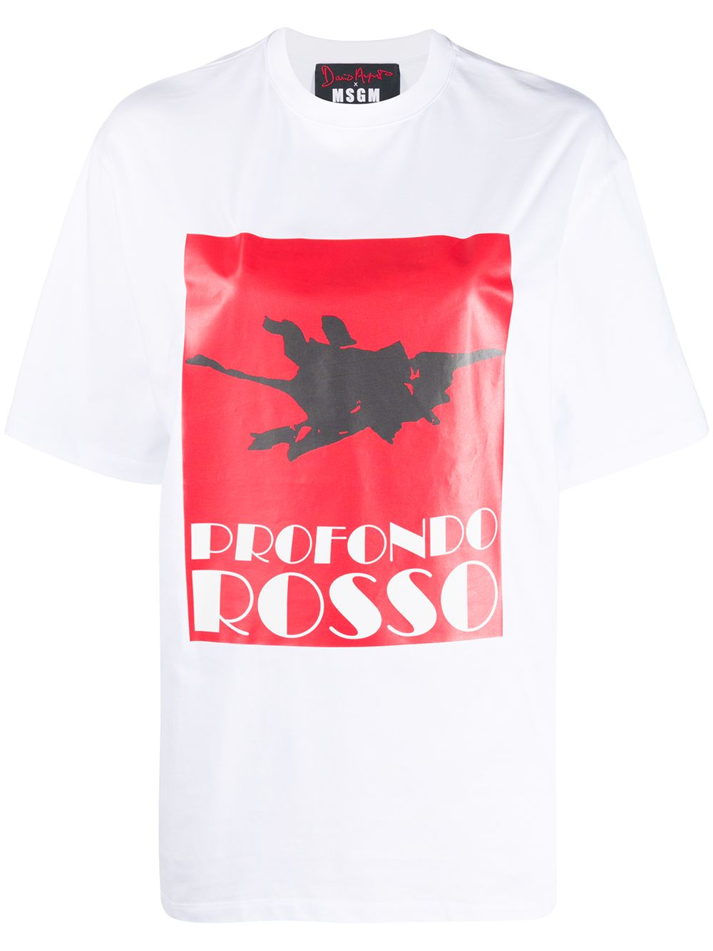 MSGM Profondo Rossa 印花T恤 - 白色