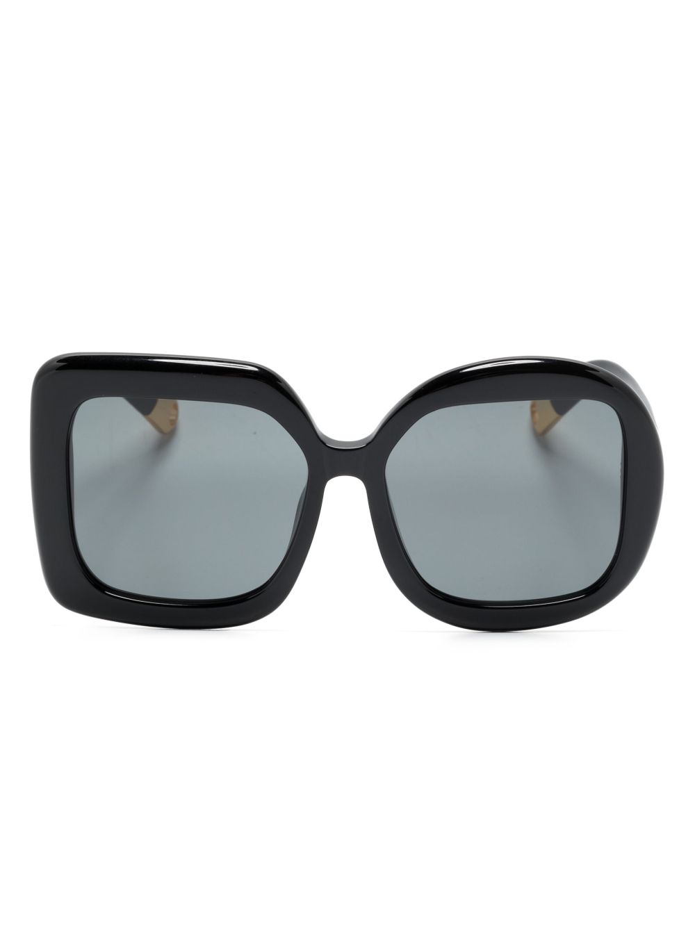 Jacquemus Les Lunettes Carré Rond 超大镜框太阳眼镜 - 黑色