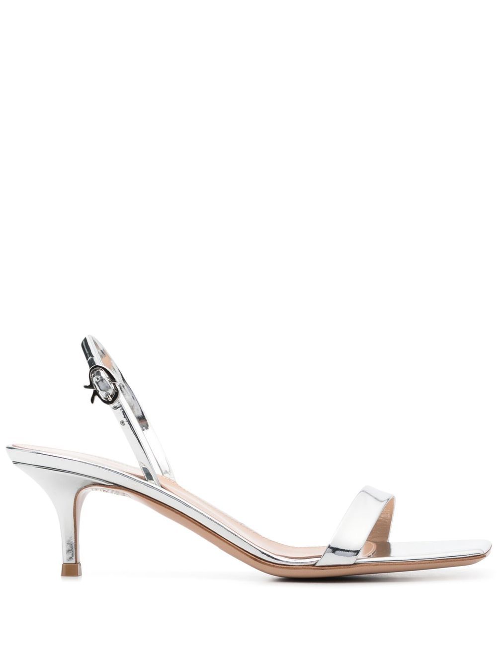 Gianvito Rossi 方头高跟凉鞋 - 银色