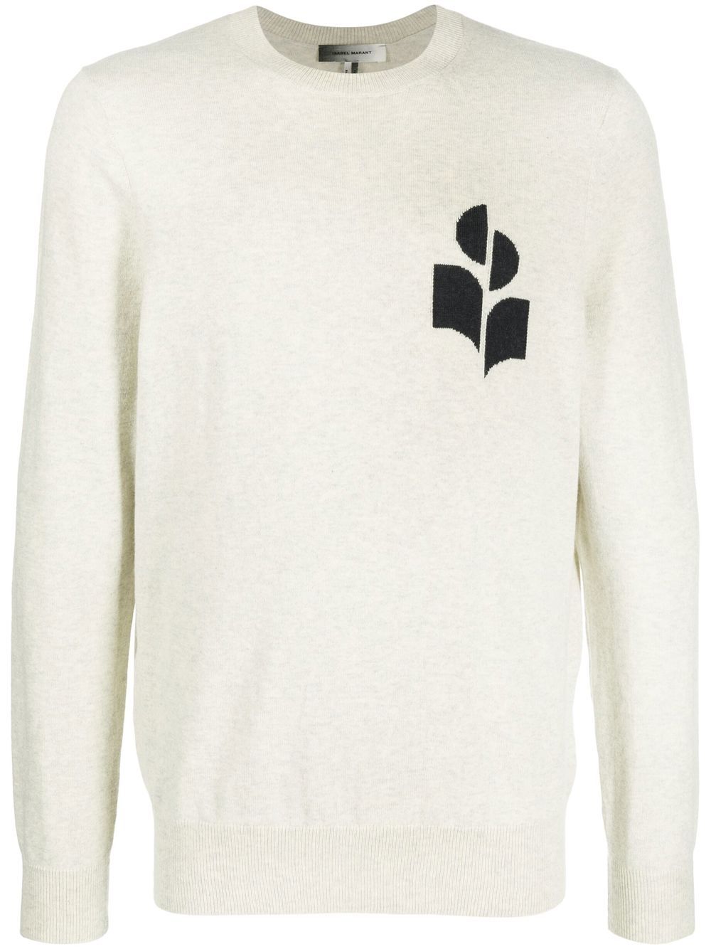 MARANT Evans logo嵌花毛衣 - 灰色