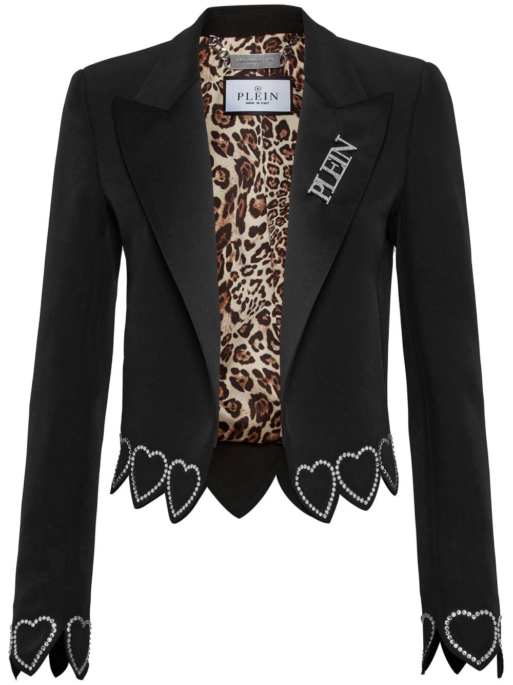 Philipp Plein 心形缀饰西装夹克 - 黑色