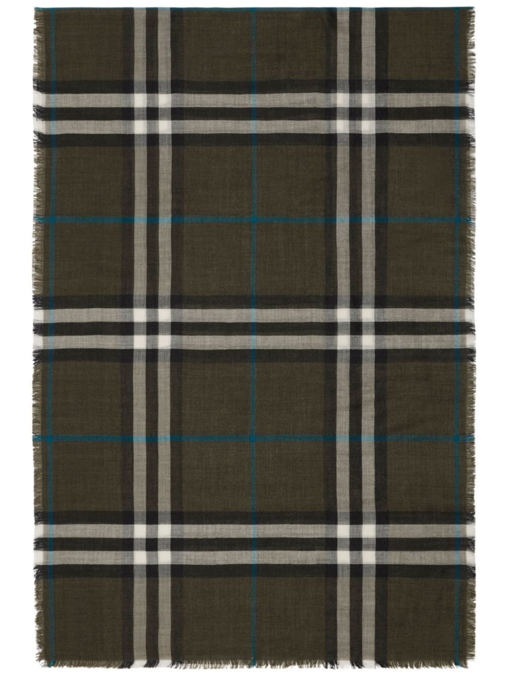 Burberry 经典格纹双面围巾 - 绿色