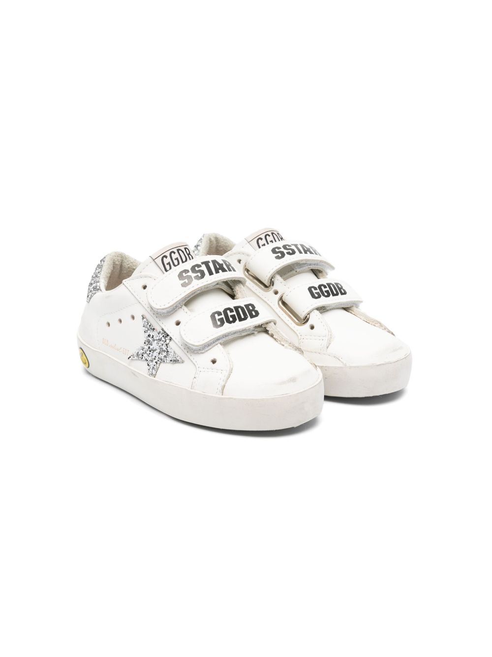 Golden Goose Kids Old School 皮质运动鞋 - 白色