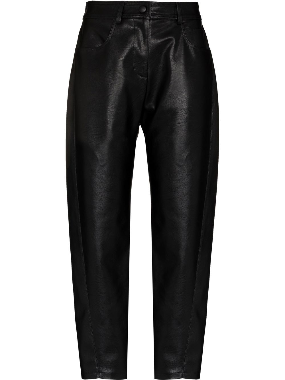 Stella McCartney 斯特拉·麦卡特尼 人造皮革直筒裤 - 黑色