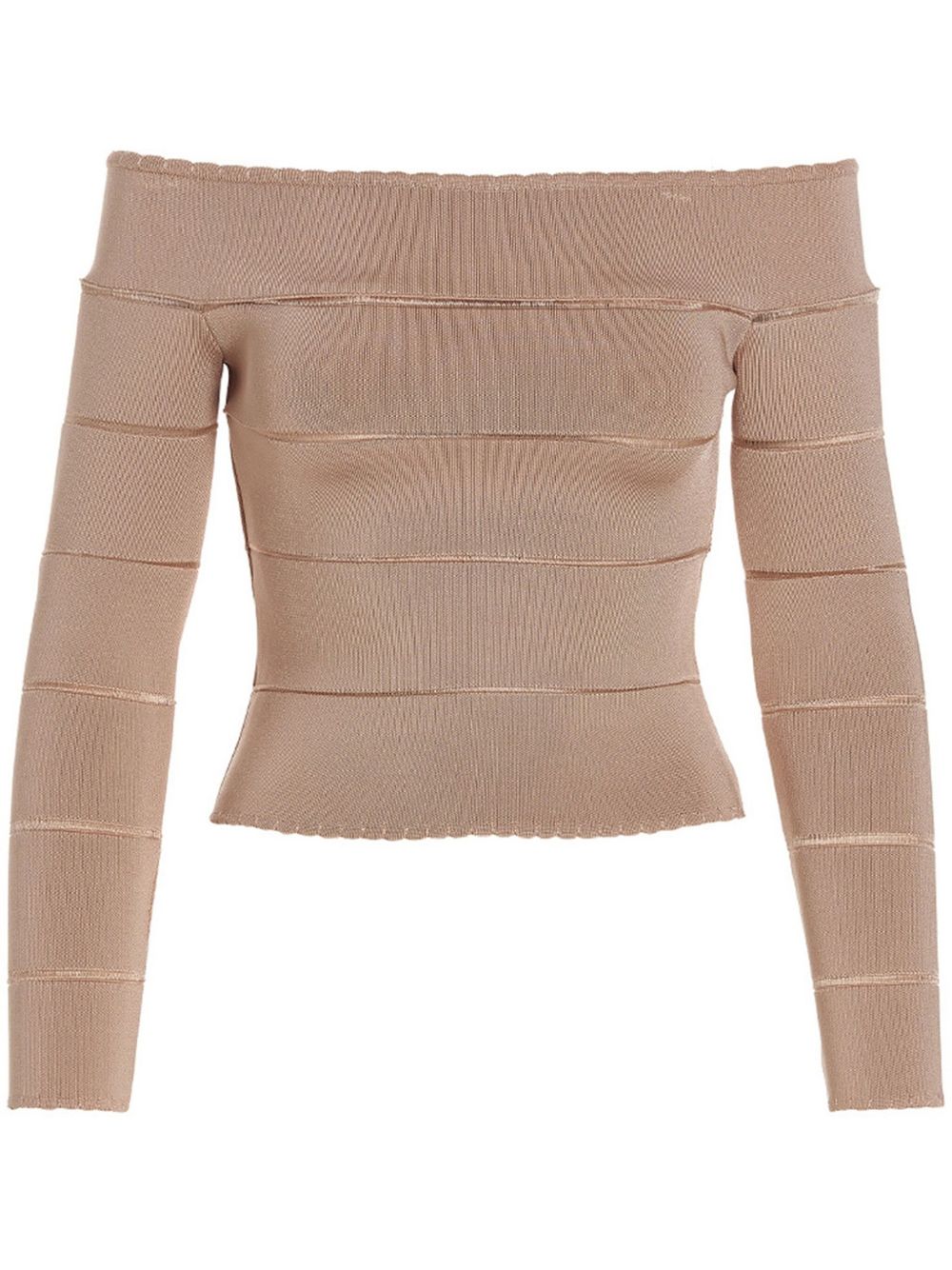 Alexandre Vauthier off-shoulder top - 粉色