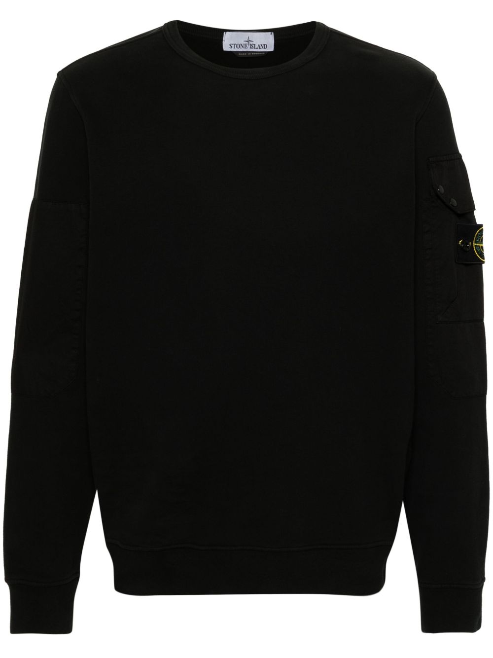 Stone Island 罗盘徽章棉卫衣 - 黑色