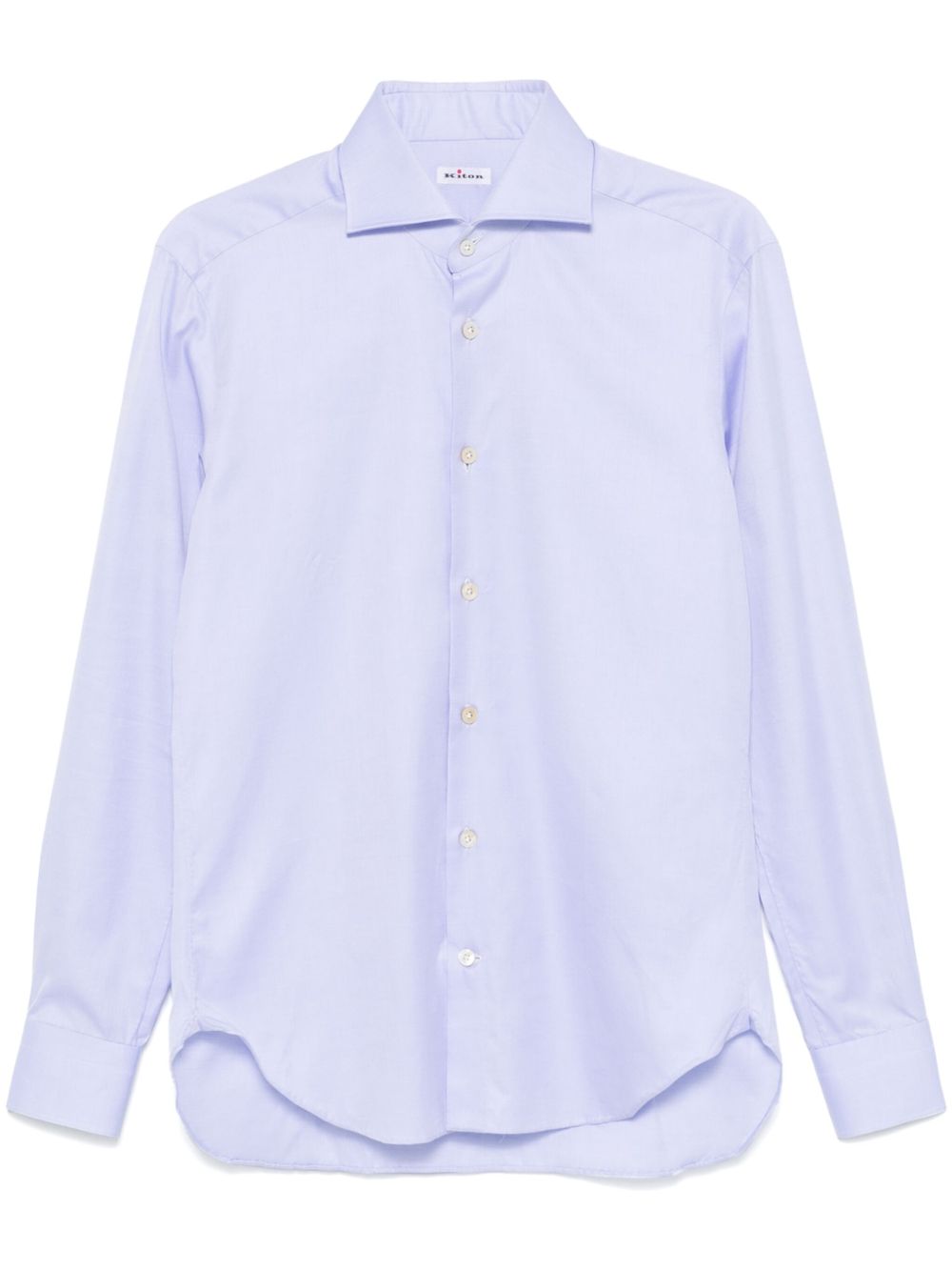 Kiton 尖领棉衬衫 - 蓝色