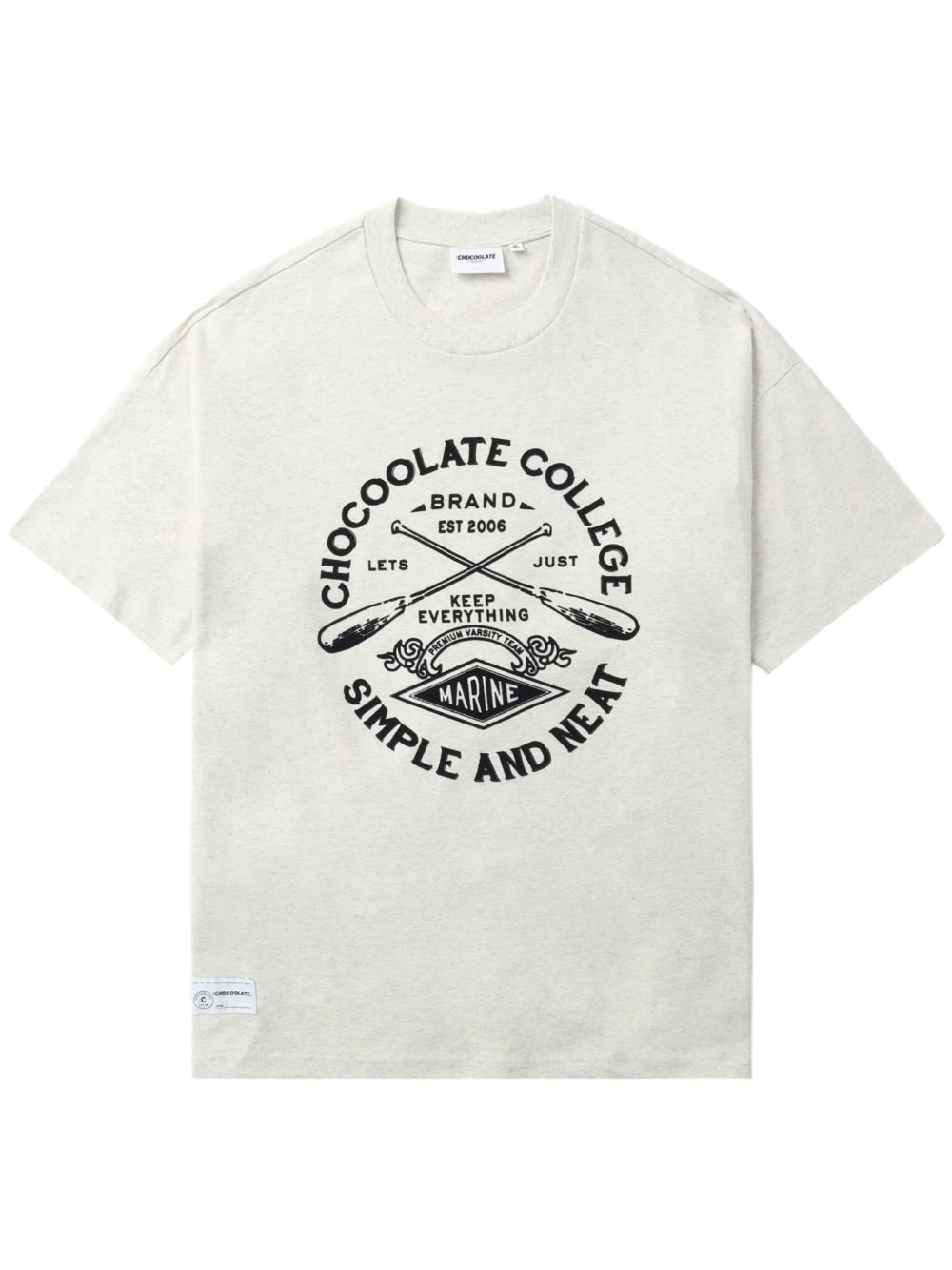 CHOCOOLATE 图案印花棉T恤 - 灰色