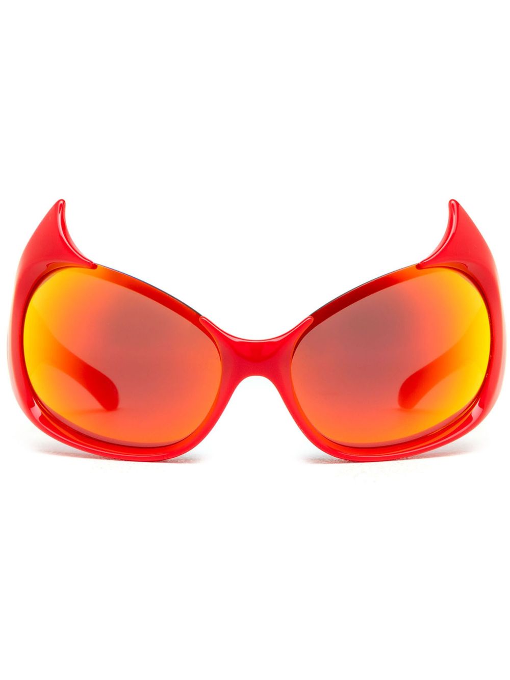 Balenciaga Eyewear Gotham 超大框太阳眼镜 - 红色