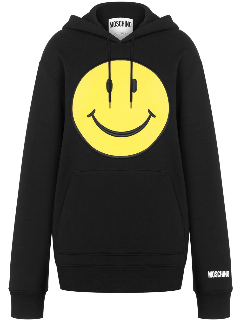 Moschino Smiley 棉连帽衫 - 黑色