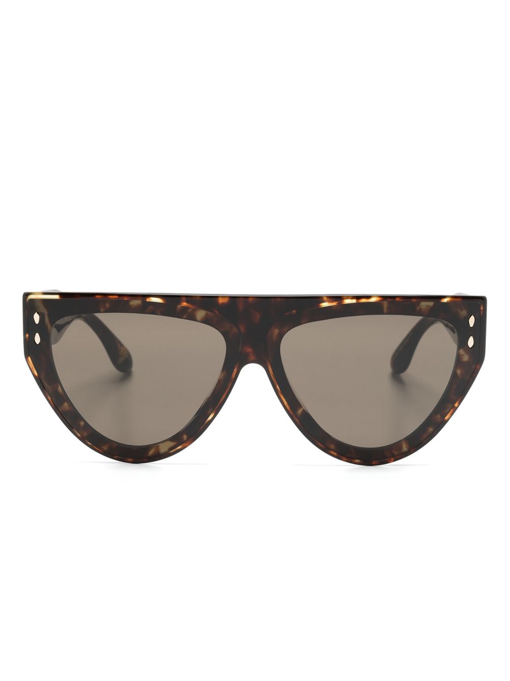 Isabel Marant Eyewear 超大镜框太阳眼镜 - 褐色