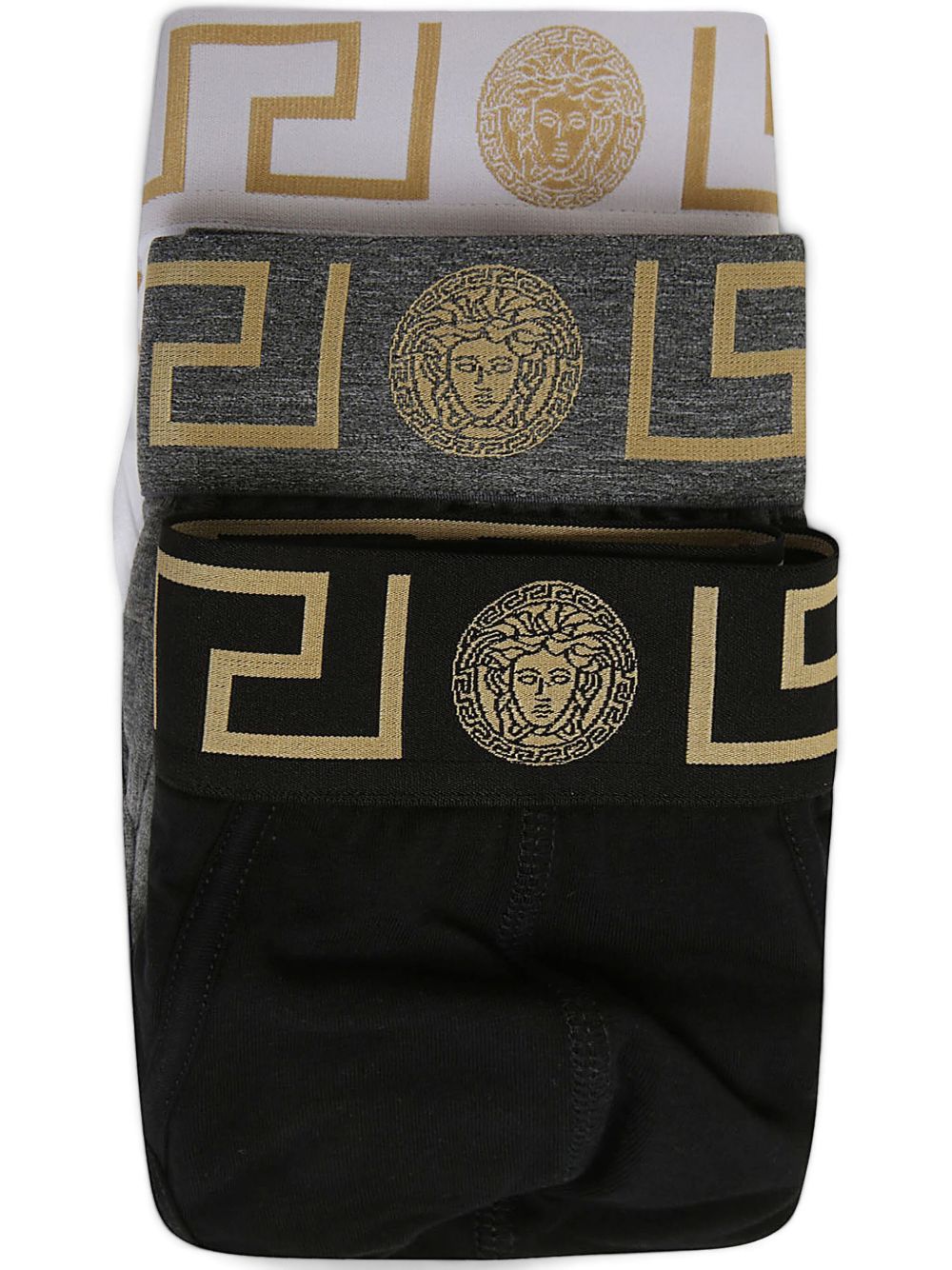 Versace Greca Medusa Head 三角内裤（三件装） - 黑色