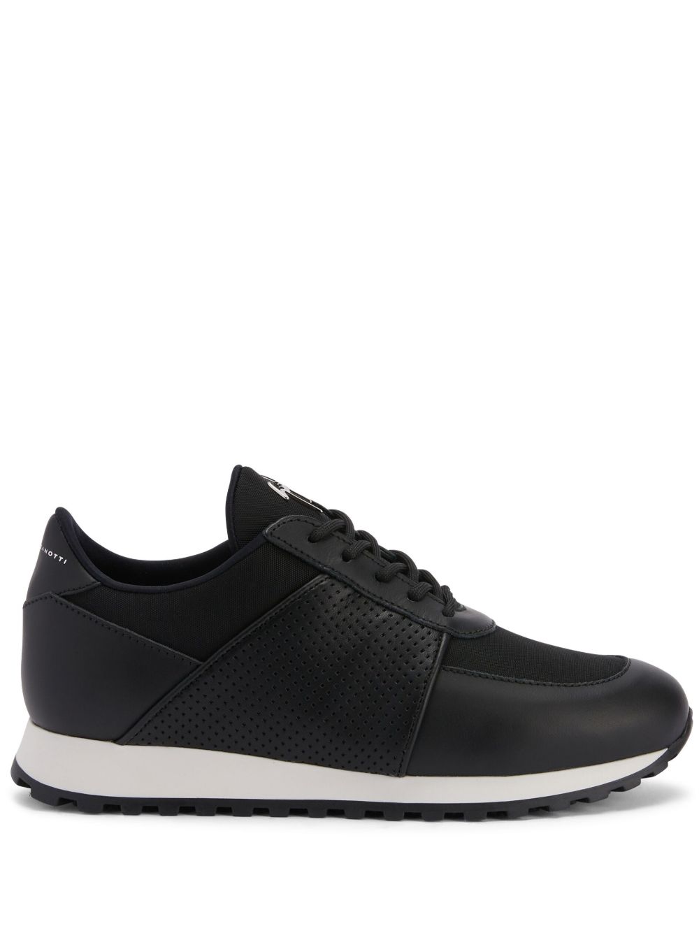 Giuseppe Zanotti Jimi Running 皮质运动鞋 - 黑色