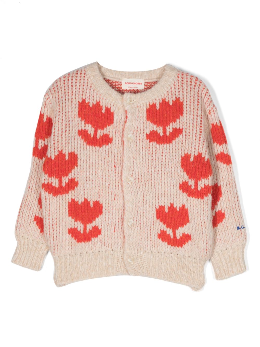 Bobo Choses Retro Flowers 提花开衫 - 中性色
