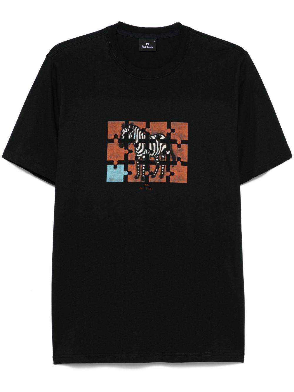 PS Paul Smith Zebra Jigsaw 印花T恤 - 黑色