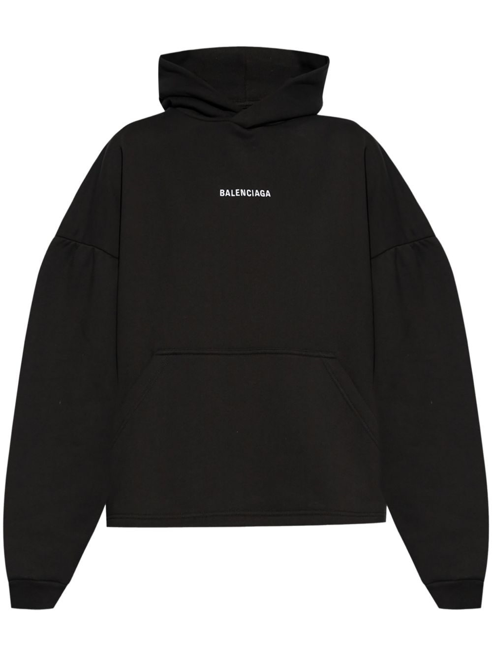 Balenciaga logo-embroidered hoodie - 黑色