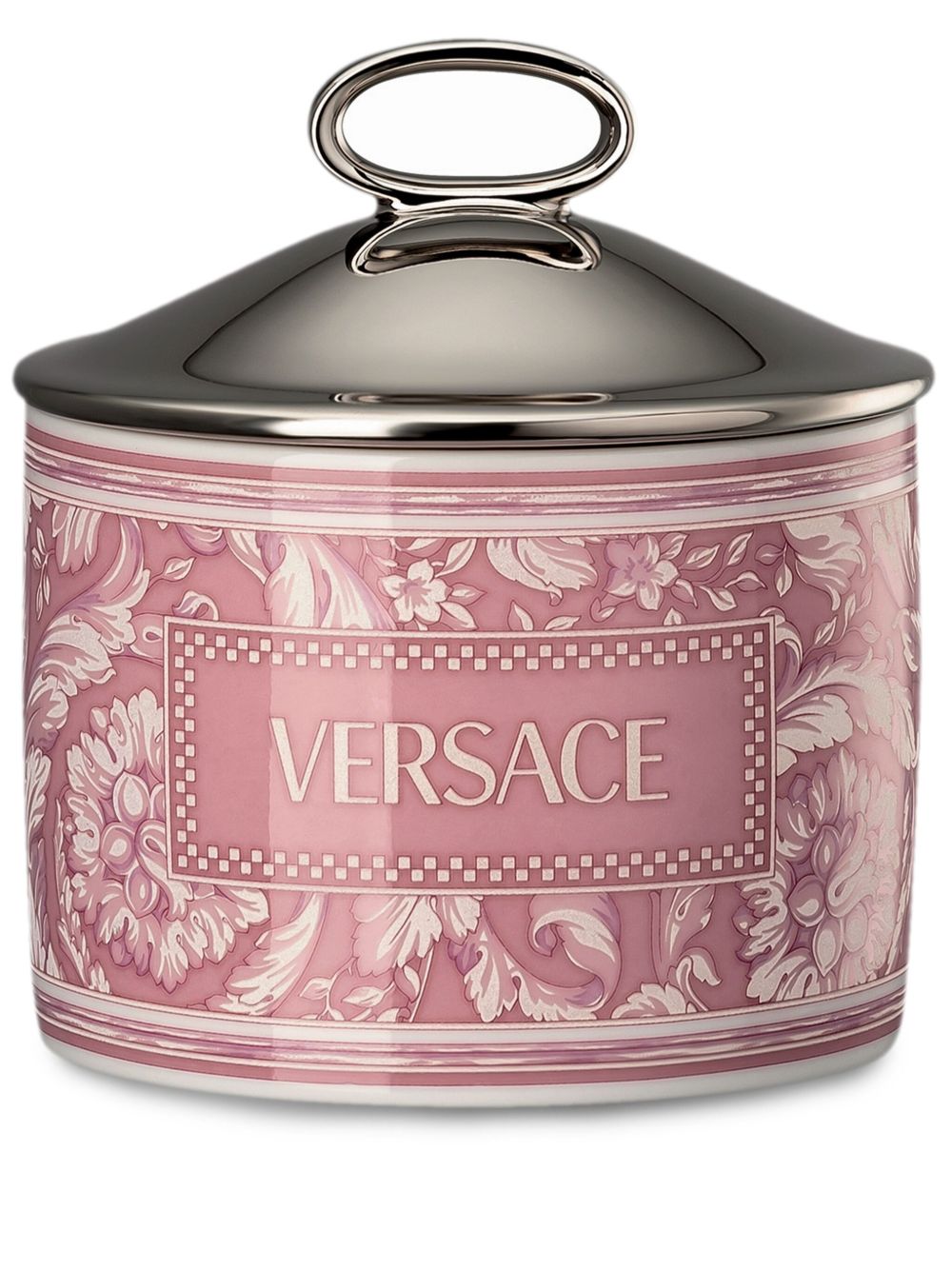 Versace Barocco 小号陶瓷盒 - 粉色