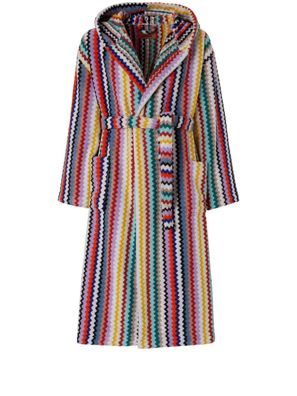 Missoni Home 人字纹图案棉毛巾布浴袍 - 红色