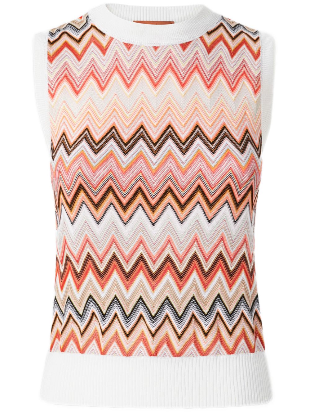 Missoni Z字形图案坦克背心 - 粉色