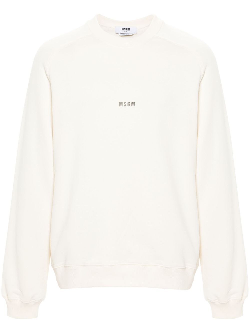 MSGM logo印花棉卫衣 - 中性色