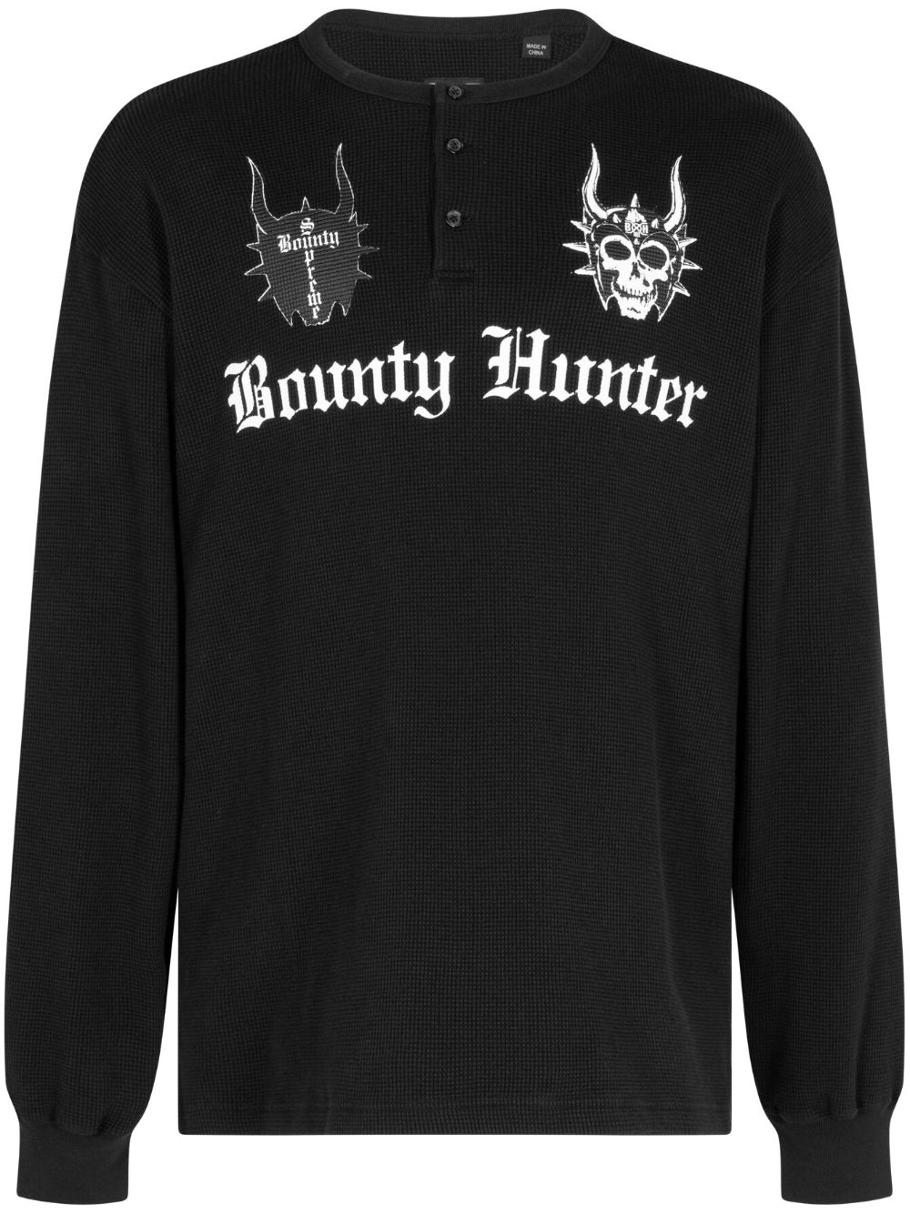Supreme x Bounty Hunter Thermal Henley 长袖T恤 - 黑色