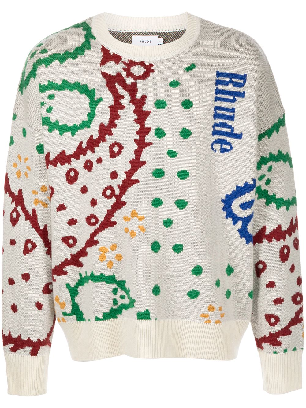 RHUDE 嵌花针织毛衣 - 中性色