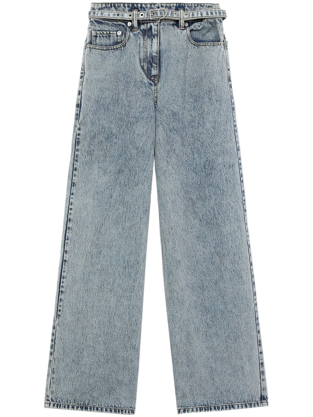 3.1 Phillip Lim 束腰直筒牛仔裤 - 蓝色