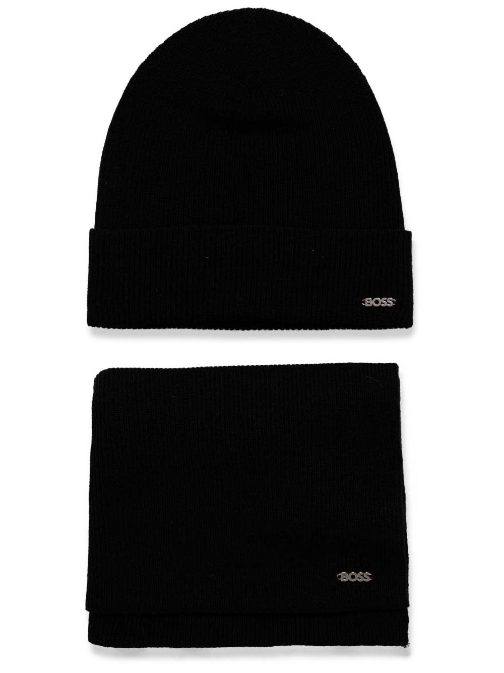 BOSS Livi beanie hat set - 黑色