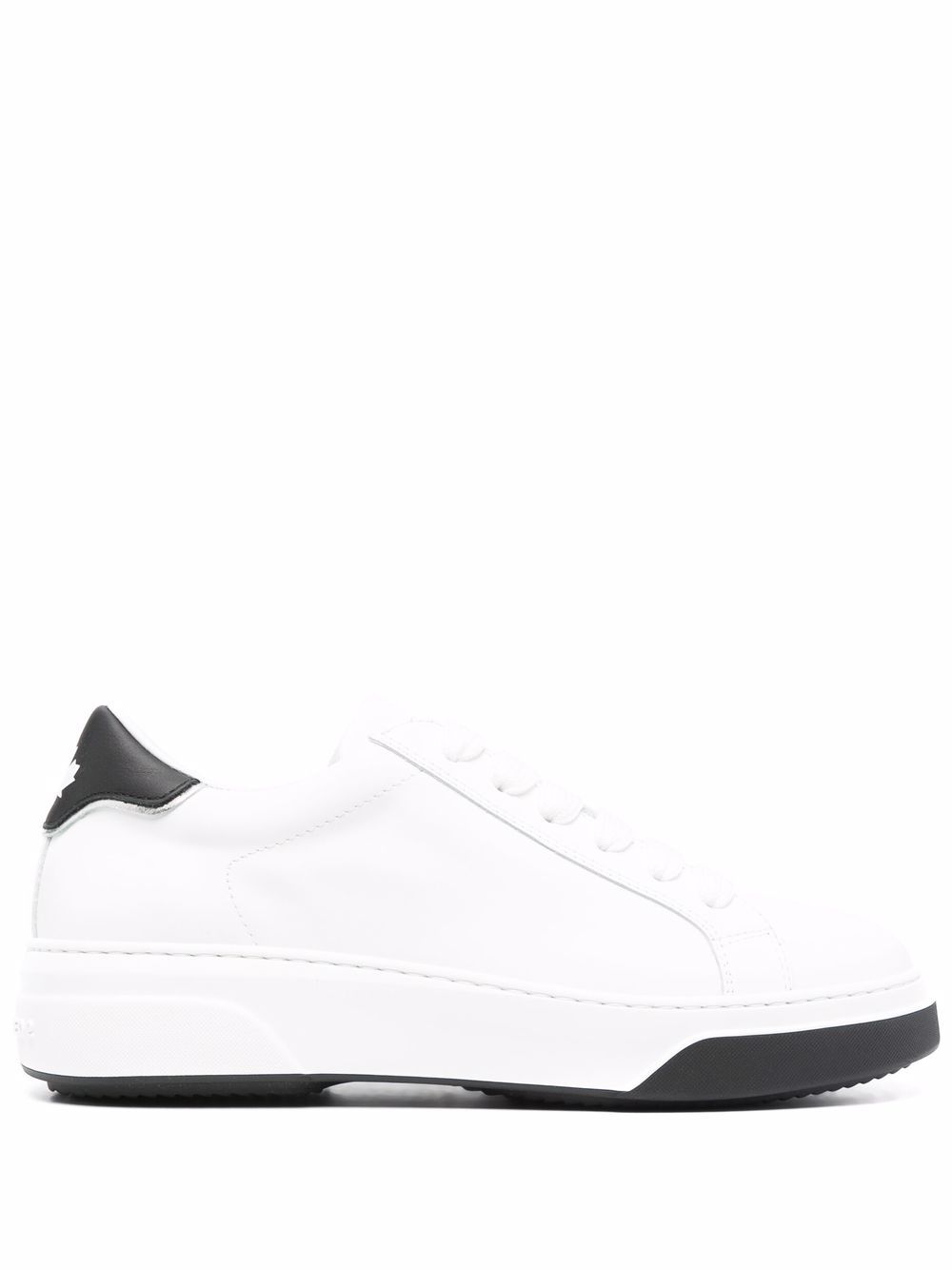 DSQUARED2 D2次方 叶片logo低帮板鞋 - 白色