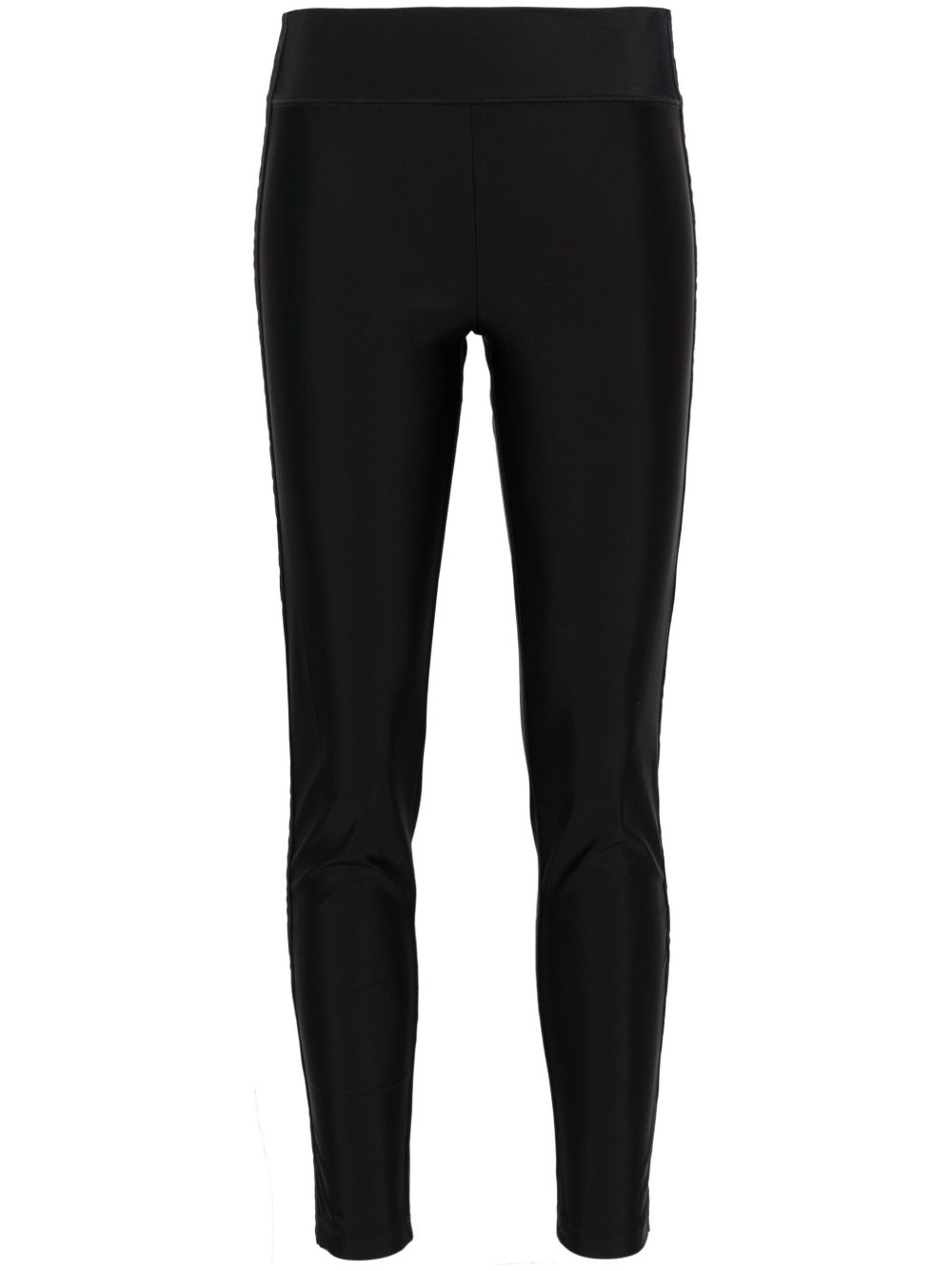 Versace Jeans Couture logo提花打底裤 - 黑色