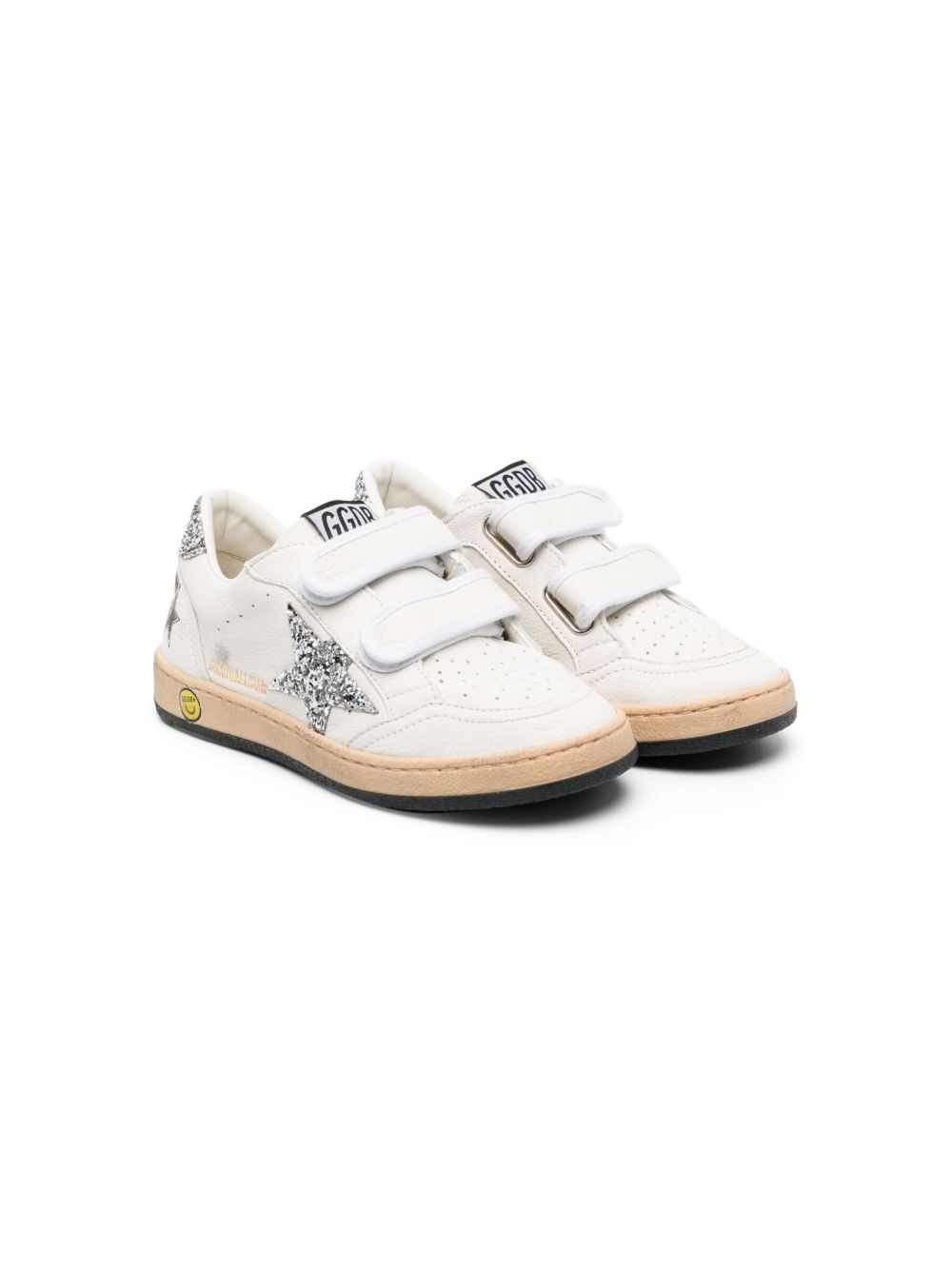 Golden Goose Kids Ball Star 魔术贴运动鞋 - 白色