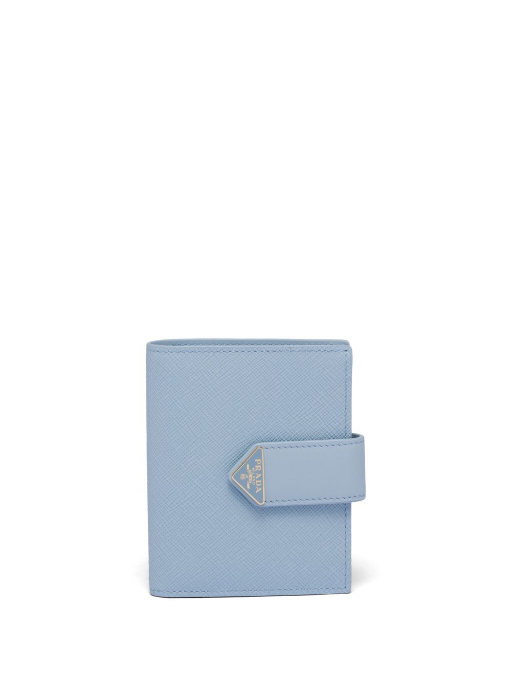 Prada Saffiano logo标牌小号钱包 - 蓝色