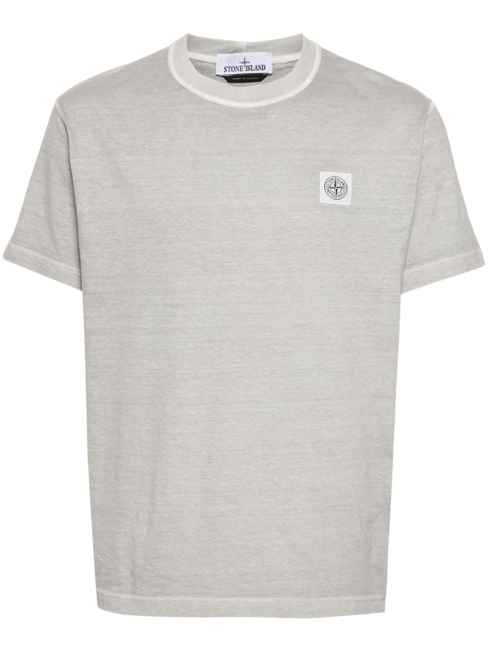 Stone Island 罗盘贴花棉T恤 - 灰色