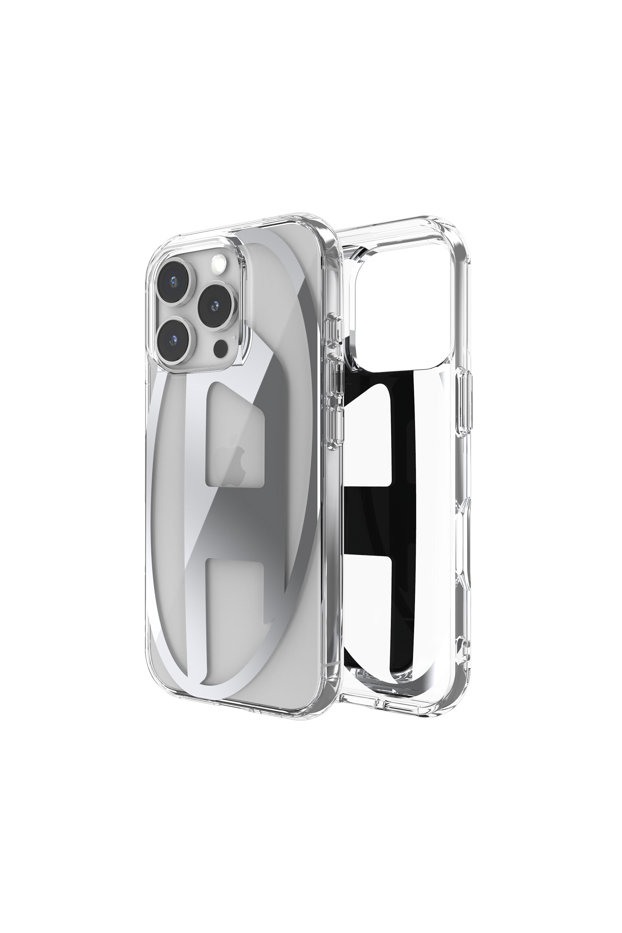 Diesel - Oval D Mirror Case for i P 16 Pro - Cases - Unisex - Silver