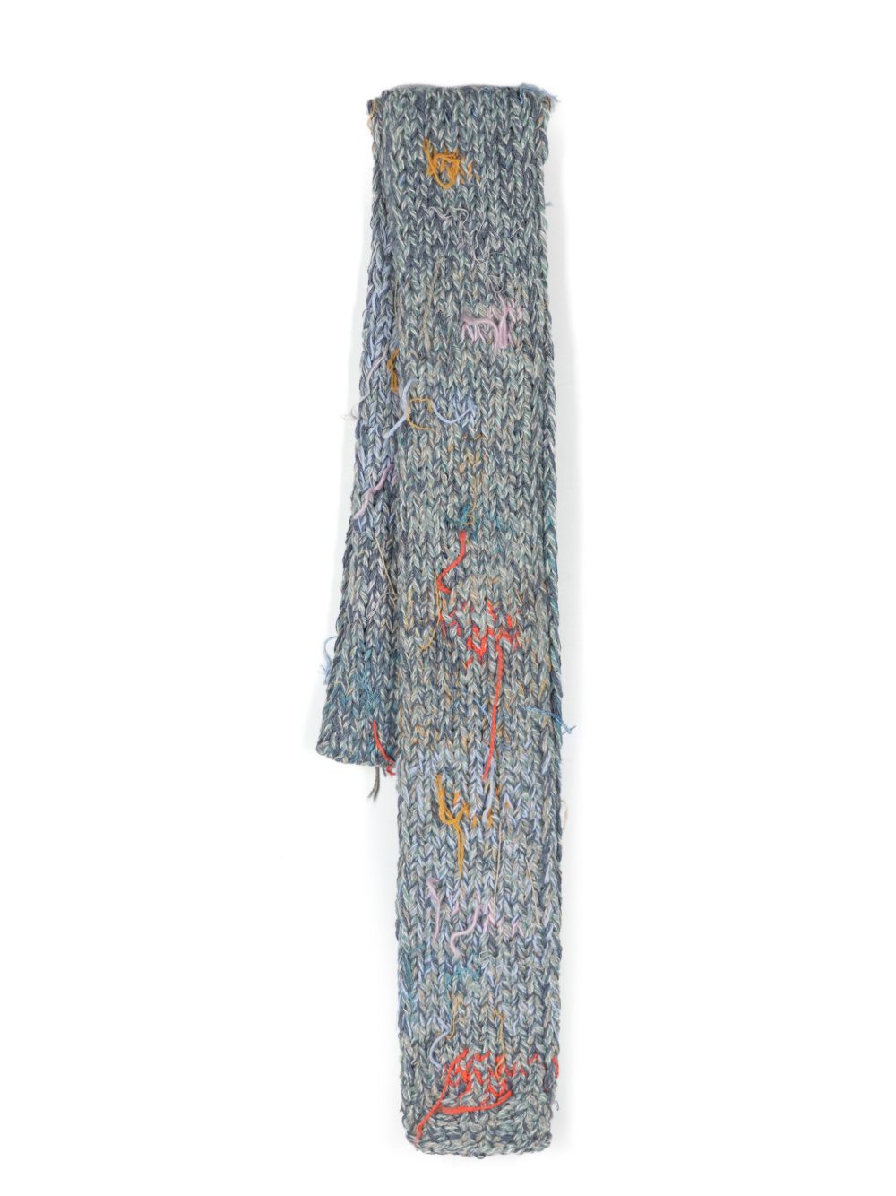 Maison Margiela 织线粗针织长方形围巾 - 蓝色