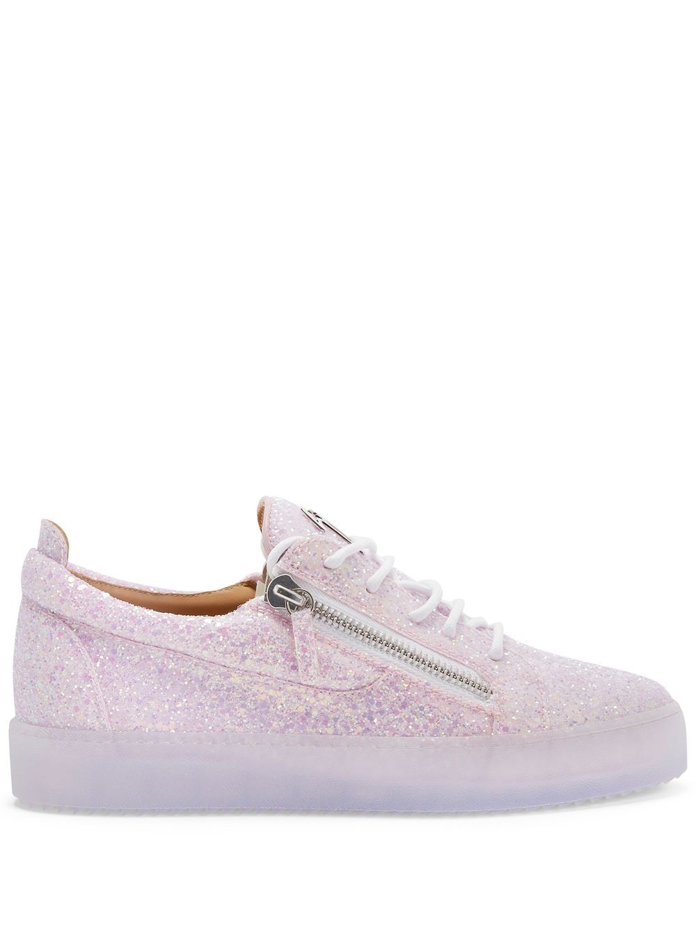 Giuseppe Zanotti 亮片缀饰低帮运动鞋 - 粉色